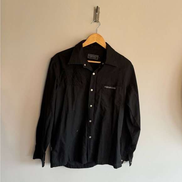 Versace jeans couture cotton black buttoned down shirt… - Picture 6 of 9